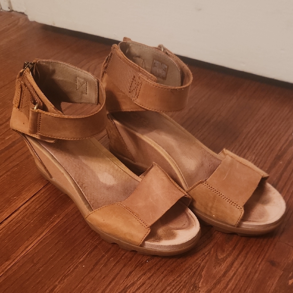 Sorel Women's Brown Wedge Sandals